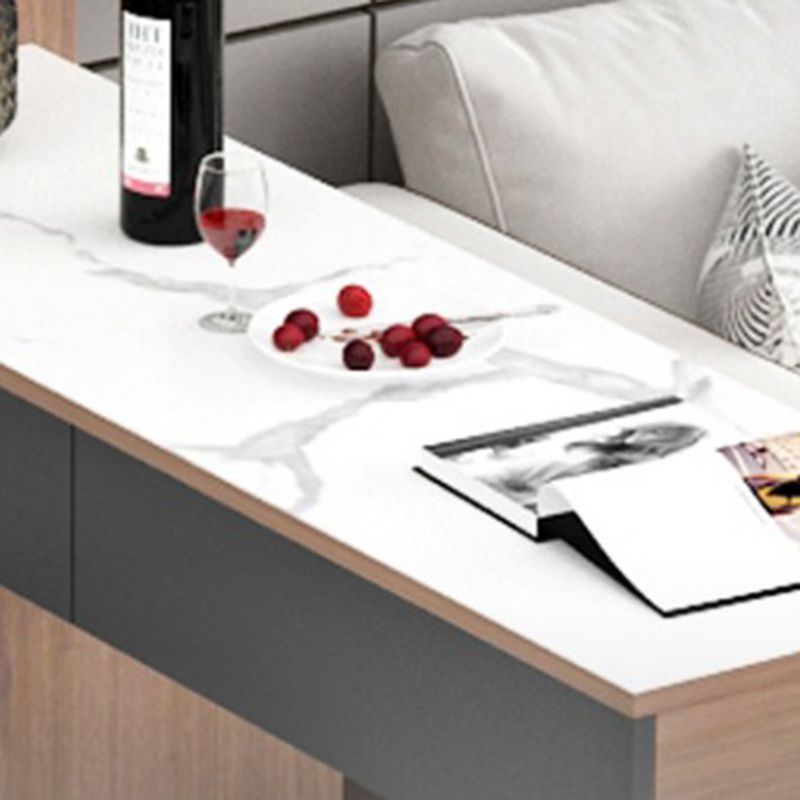 Tavolo da pranzo di rettangolo di pietra in pietra moderna per soggiorno