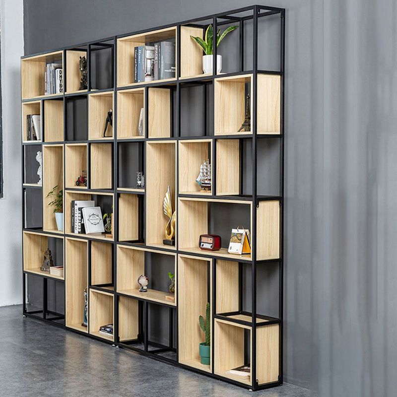 9.8 "W Bookcase de metal abierta de estantería geométrica contemporánea