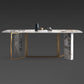 Metal Traditional Luxury Rectangle Indoor Table Sintered Stone Table for Dining Room Clearhalo ' dining_table' 'Dining Tables & Seating' 'Dining Tables' 'furn' 'furn_dining_table' 'Furniture' 'furniture_dining_table' 'Kitchen & Dining Furniture' 'kitchen&dining_furn' 'kitchen' 'kitchen_dining_table' 1200x1200_06476484-33d2-4dd2-84b2-d52735906086