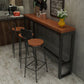 Wood Counter Table with Rectangle Table Top Trestle Table - 41.3" H Clearhalo 'Bar Furniture' 'Bar Tables' 'bar_tables' 'furn' 'furn_bar_tables' 'Furniture' 'furniture_bar_tables' 'Kitchen & Dining Furniture' 1200x1200_0647e8b1-56c2-4e33-b28a-89d889e8dfe4