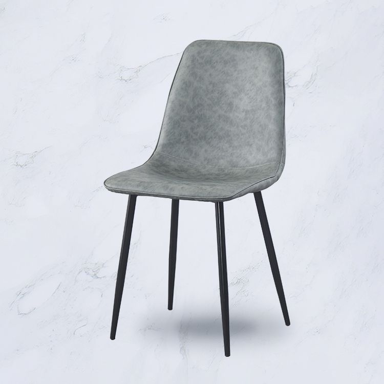 Contemporary Metal Dining Armless Chairs PU Leather Dining Chairs (Set of 2) Clearhalo ' kitchen&dining_furn' 'Dining Chairs' 'Dining Tables & Seating' 'dining_chair' 'furn' 'furn_dining_chair' 'Furniture' 'furniture_dining_chair' 'Kitchen & Dining Furniture' 'kitchen' 1200x1200_0648b3e3-32cc-4ad6-8cf5-05e73e99968c