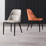 Modern Solid Back Armless Chair Leather Dining Side Chairs for Home Use Clearhalo ' kitchen&dining_furn' 'Dining Chairs' 'Dining Tables & Seating' 'dining_chair' 'furn' 'furn_dining_chair' 'Furniture' 'furniture_dining_chair' 'Kitchen & Dining Furniture' 'kitchen' 1200x1200_064923f7-2668-4ef4-a705-2401c6e17bd4