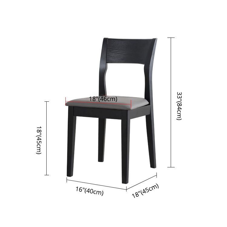 Contemporary Dining Chair 16'' Wide Open Side Chair with 4 Black Wood Legs for Home Use Clearhalo ' kitchen&dining_furn' 'Dining Chairs' 'Dining Tables & Seating' 'dining_chair' 'furn' 'furn_dining_chair' 'Furniture' 'furniture_dining_chair' 'Kitchen & Dining Furniture' 'kitchen' 1200x1200_064a0aba-e8f3-4d44-b36b-5978a9e08ed7
