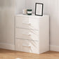 11.81" Wide Modern Accent Chest with Drawers Wooden Chest on Wheels