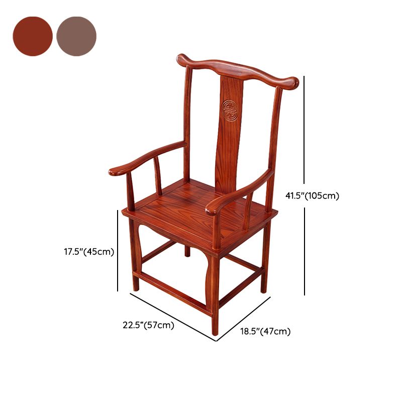 Traditional Style Arm Chair Solid Wood Slat Back Dining Chair for Home Clearhalo 'Dining Chairs' 'Dining Tables & Seating' 'dining_chair' 'furn' 'furn_dining_chair' 'Furniture' 'Kitchen & Dining Furniture' 1200x1200_064bd9a2-4901-4e53-9e60-22bc818cc615