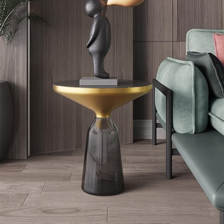 Modernism Pedestal 1 Single Coffee Table Round Glass Cocktail Table Clearhalo 'Coffee & Accent Tables' 'Coffee Tables' 'coffee_tables' 'furn' 'furn_coffee_tables' 'Furniture' 'Living Room Furniture' 1200x1200_064d1616-1637-4e6c-9148-e8cd2218dce9