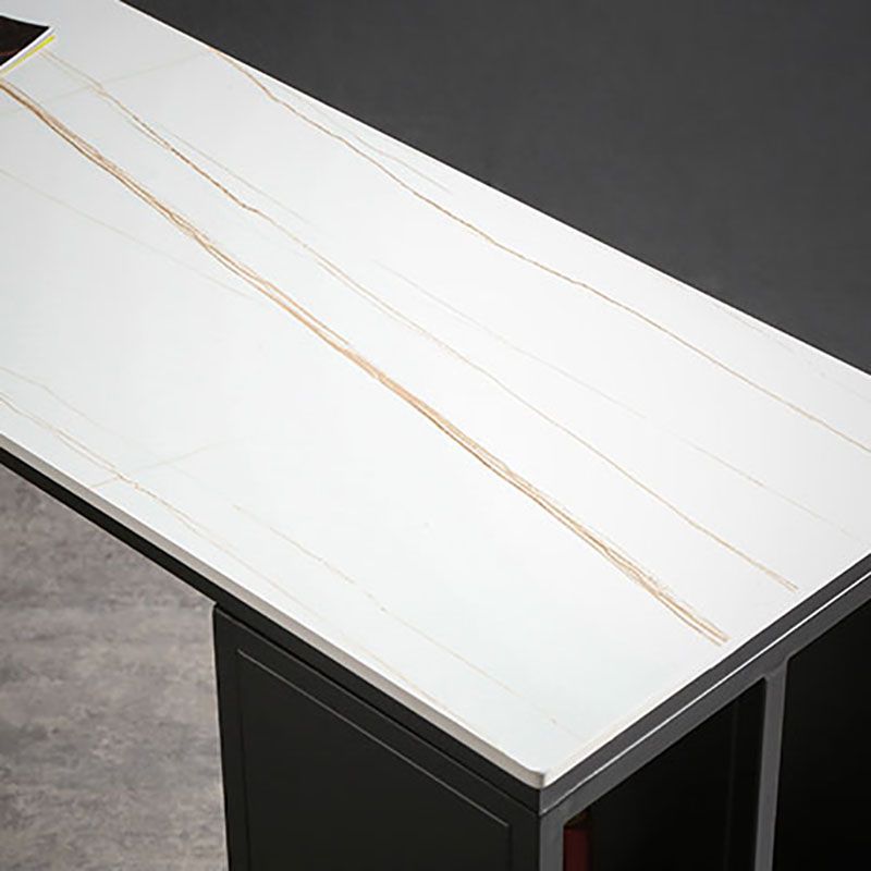 42-inch Height Cocktail Bar Table Industrial Style Metal Base Bar Height Storage Table Clearhalo 'Bar Furniture' 'Bar Tables' 'bar_tables' 'furn' 'furn_bar_tables' 'Furniture' 'furniture_bar_tables' 'Kitchen & Dining Furniture' 'kitchen&dining_furn' 'kitchen' 1200x1200_064f1370-83e5-4a1c-9272-4d216a2cb5ab