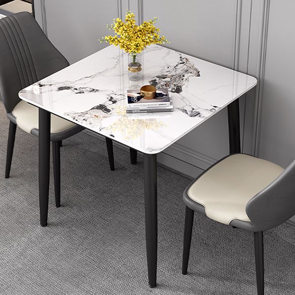 Industrial Square Shape Standard Dining Table Sintered Stone Top Dining Table for Kitchen Clearhalo ' dining_table' 'Dining Tables & Seating' 'Dining Tables' 'furn' 'furn_dining_table' 'Furniture' 'furniture_dining_table' 'Kitchen & Dining Furniture' 'kitchen&dining_furn' 'kitchen' 'kitchen_dining_table' 1200x1200_064f1b50-77db-4560-ab3e-4e11e13b79fd