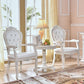 Victorian Upholstered Dining Chair King Louis Back Matte Finish Dining Chair (Set of 2) Clearhalo ' kitchen&dining_furn' 'Dining Chairs' 'Dining Tables & Seating' 'dining_chair' 'furn' 'furn_dining_chair' 'Furniture' 'furniture_dining_chair' 'Kitchen & Dining Furniture' 'kitchen' 1200x1200_0651e2c4-f9f4-4abb-9b4d-33898c9a5bd5