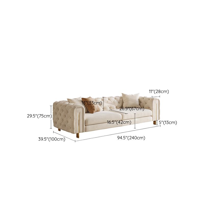 Contemporary Velet Seating Tufted Back Square Arm Sofa for Living Room Clearhalo 'furn' 'furn_sofas' 'Furniture' 'Living Room Furniture' 'Sofa' 'sofas' 1200x1200_06520c9d-8893-4062-873f-cd2220373e2d