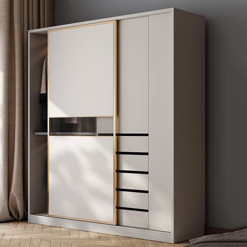 Modern Style Wardrobe Wooden Wardrobe Closet with Sliding Door