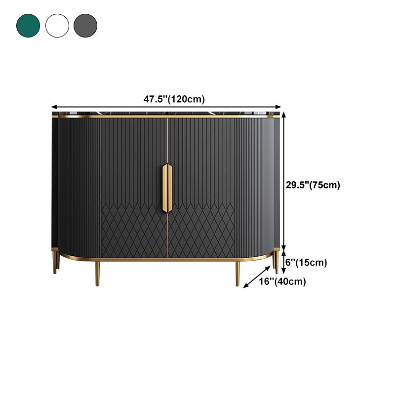 Glam -stijl Stone Buffet Sideboard 35.4 "H Deur Dining Room Buffet Server