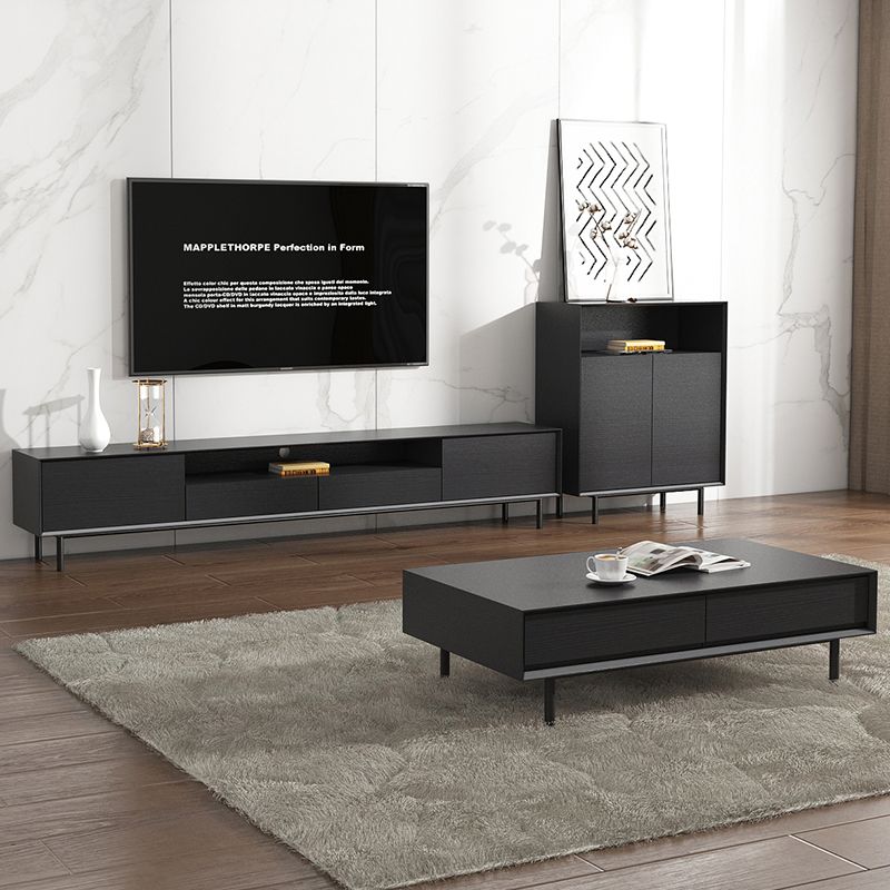 Home TV Storage Modern Rectangle TV Cabinet with Splayed Metal Legs Clearhalo 'furn' 'furn_tv_stands_entertainment_centers' 'Furniture' 'Living Room Furniture' 'TV Stands & Entertainment Centers' 'TV Stands & Media Storage Furniture' 'tv_stands_entertainment_centers' 1200x1200_065316d1-c643-44c9-8ef3-881713f72358
