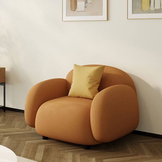 Vierkante arm bank moderne stijl faux leer en wol standaard bank