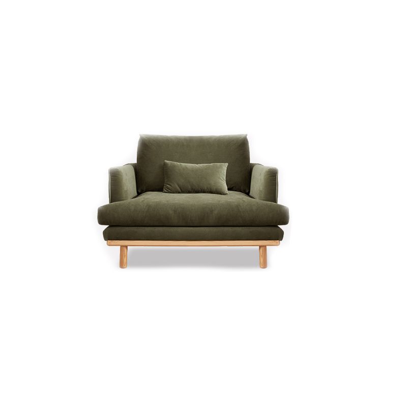 Nordic Fabric Square Arm Standard Sofa Loose Back Settee with Wooden Legs Clearhalo 'furn' 'furn_sofas' 'Furniture' 'furniture_sofas' 'Living Room Furniture' 'Sofa' 'sofas' 1200x1200_06545a8d-33ed-420c-ba8c-a1ff9afd50bc