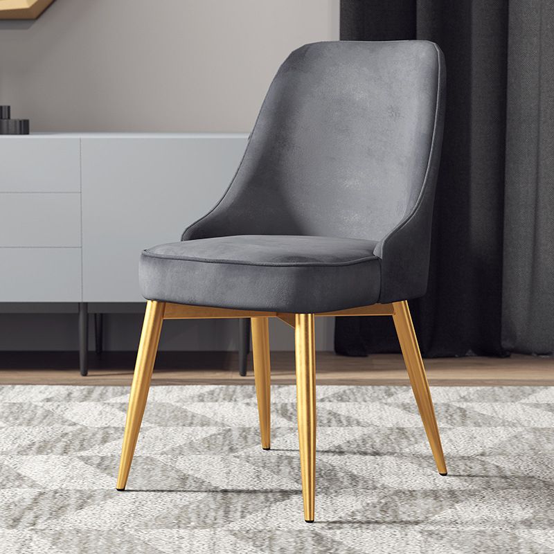 Nordic Style Upholstered Armless Dining Chairs Solid Back Chairs Clearhalo 'Dining Chairs' 'Dining Tables & Seating' 'dining_chair' 'furn' 'furn_dining_chair' 'Furniture' 'furniture_dining_chair' 'Kitchen & Dining Furniture' 1200x1200_0654fc8c-2b5a-446d-89ce-0fcc3cbb8281