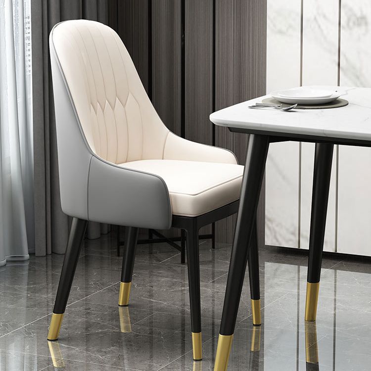European Glam Style Metal Chair Kitchen Dining Room Solid Back Arm Chair Set Clearhalo ' kitchen&dining_furn' 'Dining Chairs' 'Dining Tables & Seating' 'dining_chair' 'furn' 'furn_dining_chair' 'Furniture' 'furniture_dining_chair' 'Kitchen & Dining Furniture' 'kitchen' 1200x1200_06567113-0339-47f4-b100-201cc14912ad