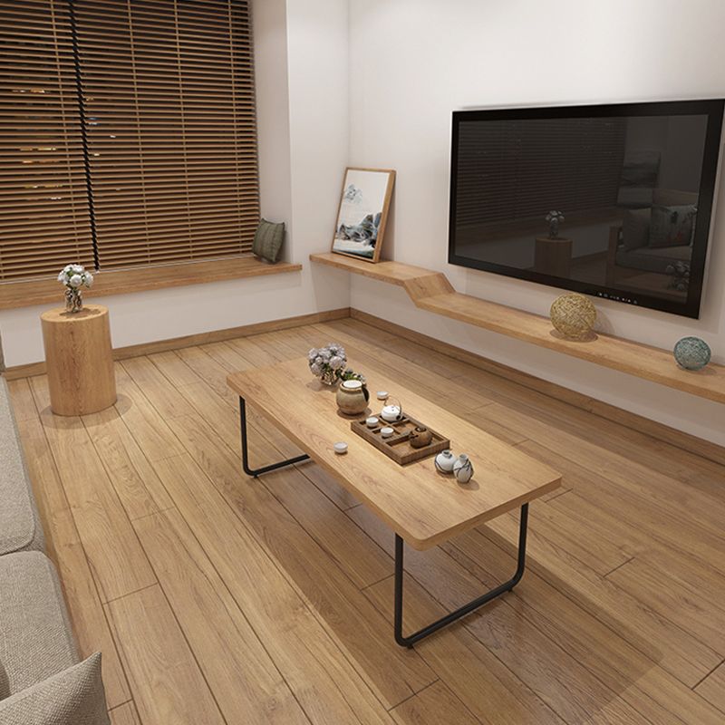 Sled 1 Single Coffee Table Scandinavian Pine Wood Rectangular Cocktail Table Clearhalo 'Coffee & Accent Tables' 'Coffee Tables' 'coffee_tables' 'furn' 'furn_coffee_tables' 'Furniture' 'Living Room Furniture' 1200x1200_06576687-1194-4e31-884a-8e7b74b62fd5