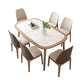 Modern Style Rectangle Table Set 1/2/5/7 Pieces Dining Set with Wood Legs