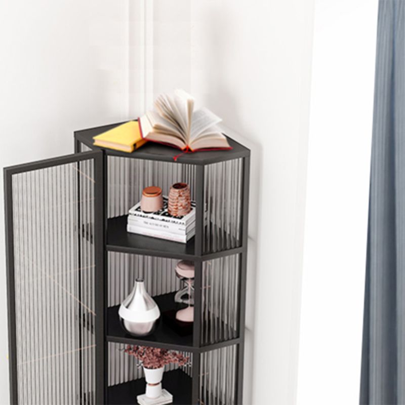 Armadio ad angolo di mobile in metallo contemporaneo Curio Armadietto per soggiorno per soggiorno