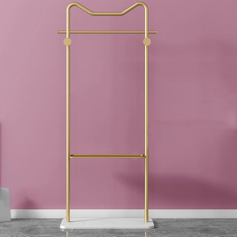 Pastel de pasos contemporáneos Rail y ganchos colgantes de metal enmarcado de metal soporte de pasillo