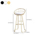Contemporary Low Back Bar Stools Metal Barstool with Cushion for Bar Clearhalo 'Bar Furniture' 'Bar Stools' 'bar_stools' 'furn' 'furn_bar_stools' 'Furniture' 'Kitchen & Dining Furniture' 1200x1200_065b69a4-54c0-4182-83c9-539c068b15c1