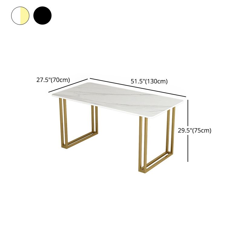 Glam 1/4/5/7 Pieces Dining Set Rectangle Stone Dining Table for Kitchen Clearhalo 'Dining Room Sets' 'Dining Tables & Seating' 'dining_room_set' 'furn' 'furn_dining_room_set' 'Furniture' 'furniture_dining_room_set' 'Kitchen & Dining Furniture' 1200x1200_065c3d1a-489c-4a41-a921-bd05cc909974