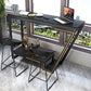 Glam Bistro Bar Table Rectangle Sintered Stone Bar Table for Living Room Clearhalo 'Bar Furniture' 'Bar Tables' 'bar_tables' 'furn' 'furn_bar_tables' 'Furniture' 'Kitchen & Dining Furniture' 1200x1200_065ec3ff-40d1-4295-a763-b3d2ae767d07