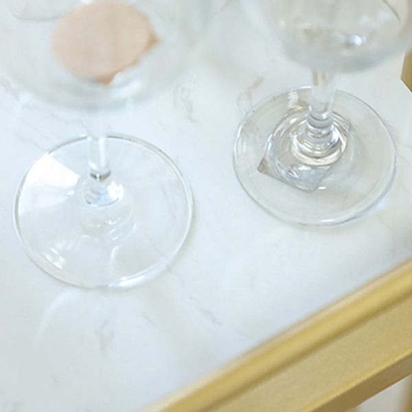 Glam 1/2/3 Pièces Tableau de barre Ensemble de comptoir en pierre rectangle avec tabourets hauts