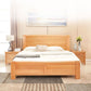 Scandinavian Beech Wood Bed with Legs and Sleigh Headboard in Natural Clearhalo 'Bedroom Furniture' 'Beds' 'furn' 'furn_beds' 'Furniture' 1200x1200_0660e50e-38ed-45c9-8c97-6e5eed150803