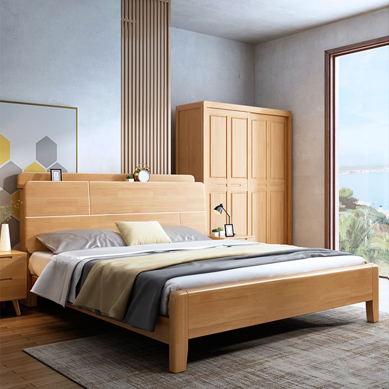 Letto in legno massiccio scandinavo con testiera da 39,37 "