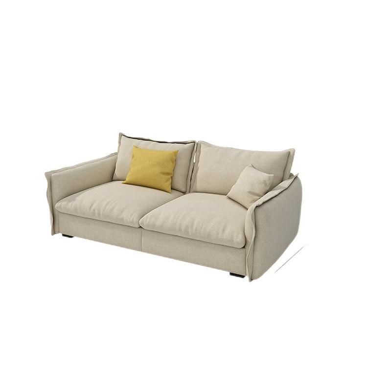 Fabric Living Room Square Arm Standard Cushions Contemporary Settee