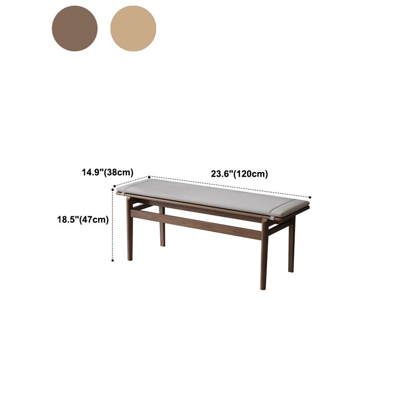 Farmhouse Wood Bedroom Bench Walnut/Natural Finish Dining Bench with Removable Cushion Clearhalo 'Benches' 'Chairs & Seating' 'furn' 'furn_benches' 'Furniture' 'Living Room Furniture' 1200x1200_0663b3c6-961a-4ec9-98f5-c059b027fc4b