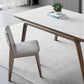 Mesa de comedor rectangular industrial Mesa de piedra sinterizada con patas de madera