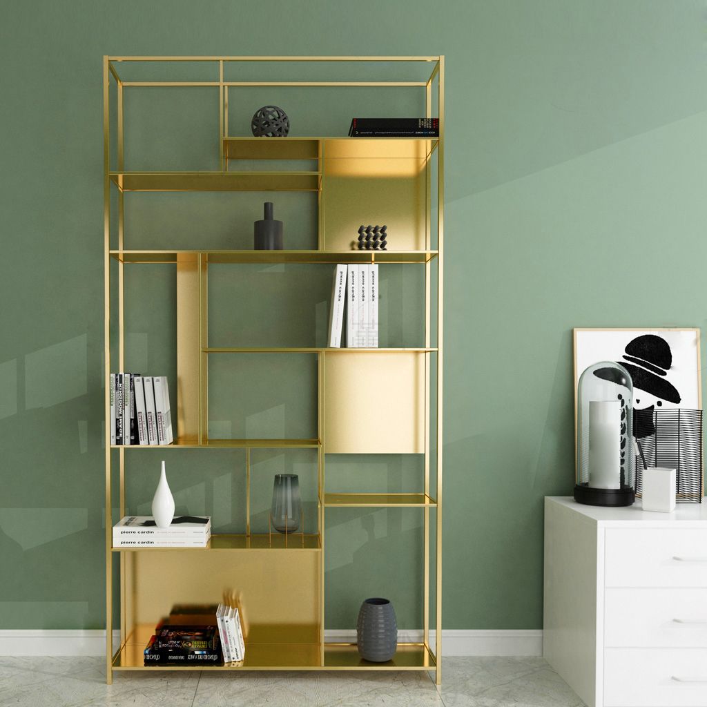 Metal Industrial Etagere Bookshelf Vertical Iron Open Bookshelf for Office Clearhalo 'Bookcases' 'furn' 'furn_bookcases' 'Furniture' 'furniture_bookcases' 'kitchen' 'kitchen_bookcases' 'Living Room Furniture' 'Office Furniture' 1200x1200_06657eef-d8fd-4d11-8968-ccb69705bfea