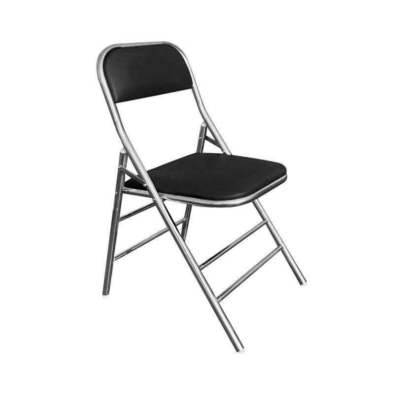 Edelstahl Rahmenkonferenzstuhl Armless Leder Rücken- und Sitzstuhl