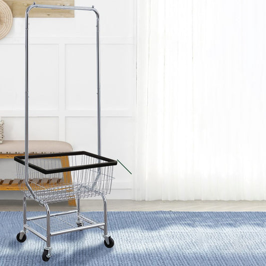 Kleiderschrank im zeitgenössischen Stil offener Kleiderschrank mit Rädern für Zuhause