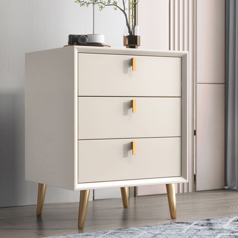 Table de nuit en bois massif moderne lit de nuit de lit moderne avec 3 tiroirs pour le salon 18 "W x 24" H