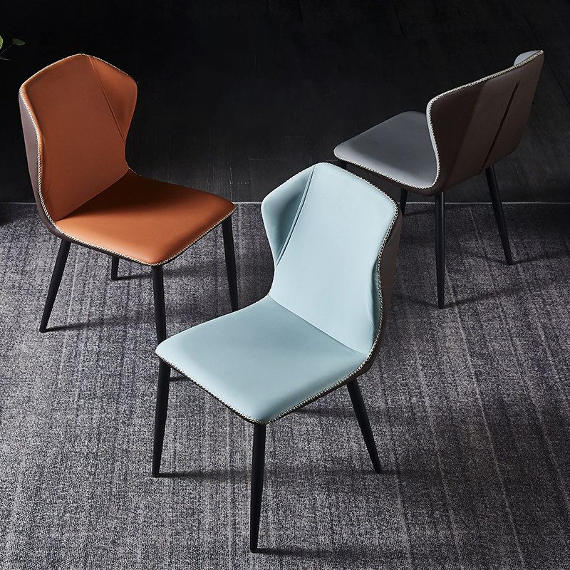 Modern Design Wingback Dining Side Chairs Armless Leather Chair for Home Clearhalo ' kitchen&dining_furn' 'Dining Chairs' 'Dining Tables & Seating' 'dining_chair' 'furn' 'furn_dining_chair' 'Furniture' 'furniture_dining_chair' 'Kitchen & Dining Furniture' 'kitchen' 1200x1200_06673cd6-7e89-42ad-8cf8-2e46abb70aa6