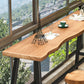Living Room Modern Patio Bar Table Solid Wood Natural Footrest Bistro Bar Desk Clearhalo 'Bar Furniture' 'Bar Tables' 'bar_tables' 'furn' 'furn_bar_tables' 'Furniture' 'furniture_bar_tables' 'Kitchen & Dining Furniture' 1200x1200_0668bbda-25cd-4ad7-8544-dbbb1f5dc6d7