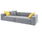 Gray Contemporary Standard Sofa Square Arm Sofa for Living Room, Apartment