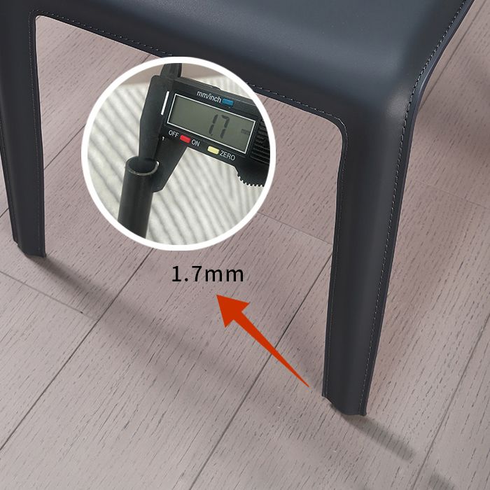 Faux lederen eigentijdse zijstoel matte afwerking thuis eetkamerstoel