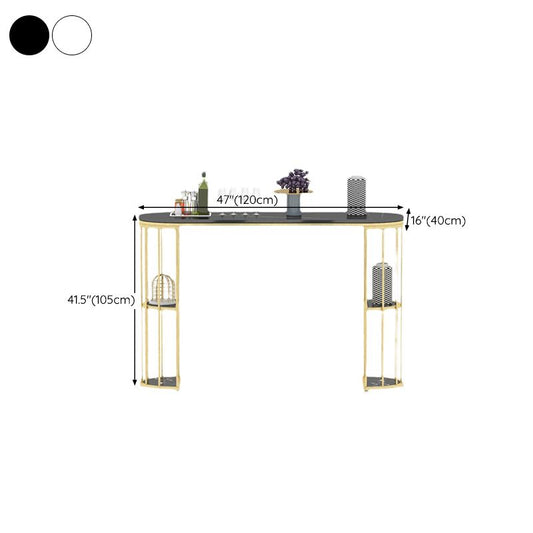 金メタルパブテーブルストーントップインダストリアルバーテーブル