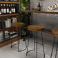 Light Brown Industrial Style Bar Table in Iron and Solid Wood Bar Table Clearhalo 'Bar Furniture' 'Bar Tables' 'bar_tables' 'furn' 'furn_bar_tables' 'Furniture' 'furniture_bar_tables' 'Kitchen & Dining Furniture' 1200x1200_066c4788-da77-465b-9091-894043ff0f2a
