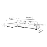 Assembled Genuine Leather Living Room Recessed Arm Modular Sofa & Chaise Clearhalo 'furn' 'furn_sectionals' 'Furniture' 'furniture_sectionals' 'kitchen' 'kitchen_sectionals' 'Living Room Furniture' 'Sectionals' 1200x1200_066c5c97-7c5b-4a6c-bc3e-e178517f6801