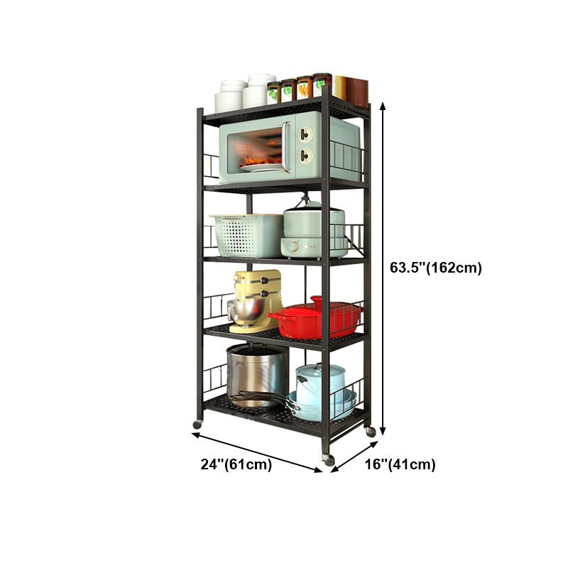 Contemporary Folding Steel Etagere Bookshelf with Caster Wheels Clearhalo 'Bookcases' 'furn' 'furn_bookcases' 'Furniture' 'furniture_bookcases' 'kitchen' 'kitchen_bookcases' 'Living Room Furniture' 'Office Furniture' 1200x1200_066c668c-53a1-4c85-a8a2-692a54748c9d