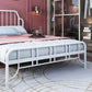 Modern Rectangular Headboard Bed Open-Frame Iron Bed With Metal Legs