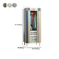 Modern Style Wardrobe Metal 1-Door Wardrobe Closet with Legs