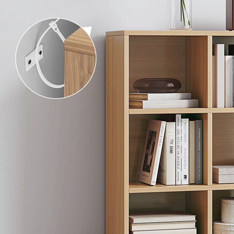 Modern Style Engineered Wood Bookcase Standard Closed Back Bookshelf