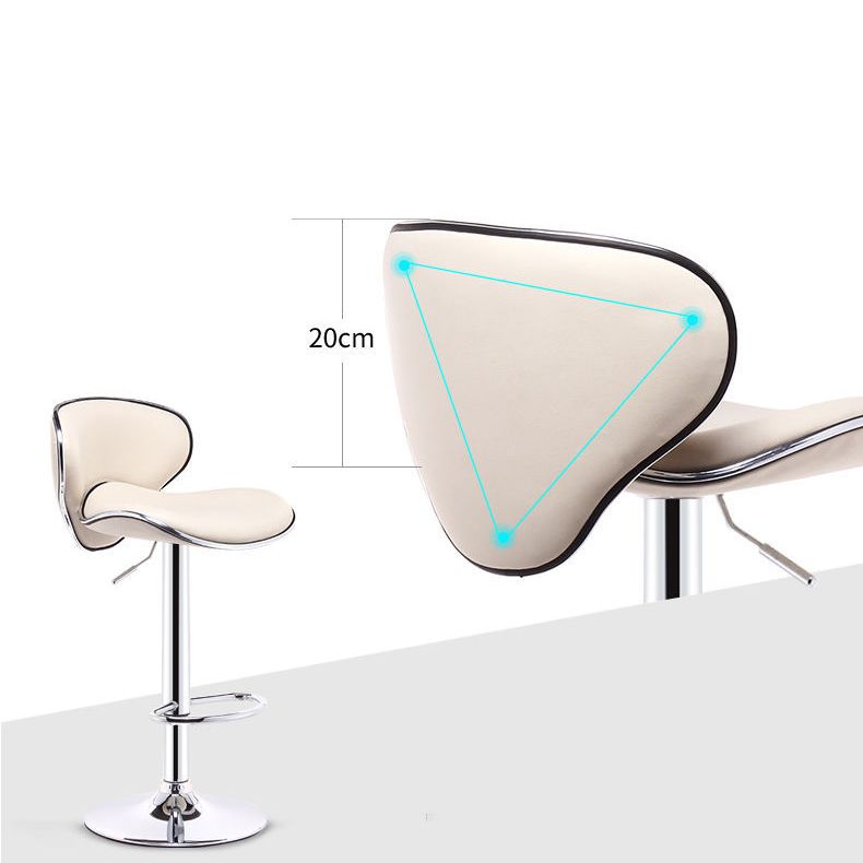 Modern Style Bar-stool with Adjustable Height Low Back Footrest Swivel for Counter Bar Clearhalo 'Bar Furniture' 'Bar Stools' 'bar_stools' 'furn' 'furn_bar_stools' 'furniture_bar_stools' 'Kitchen & Dining Furniture' 'kitchen&dining_furn' 'kitchen' 'kitchen_furn' Furniture' 1200x1200_066e34b9-96c8-4dbf-b180-e78ff630e1b2